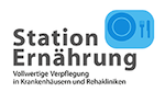 Logo Station Ernährung mit blauem Tablett
